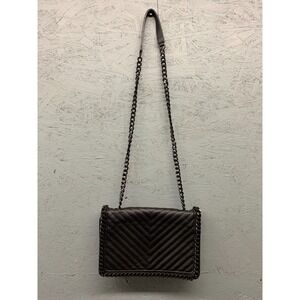 ALDO Womens Black Quilted Crossbody‎ Bag Chain Strap Flap Shoulder Purse Chic